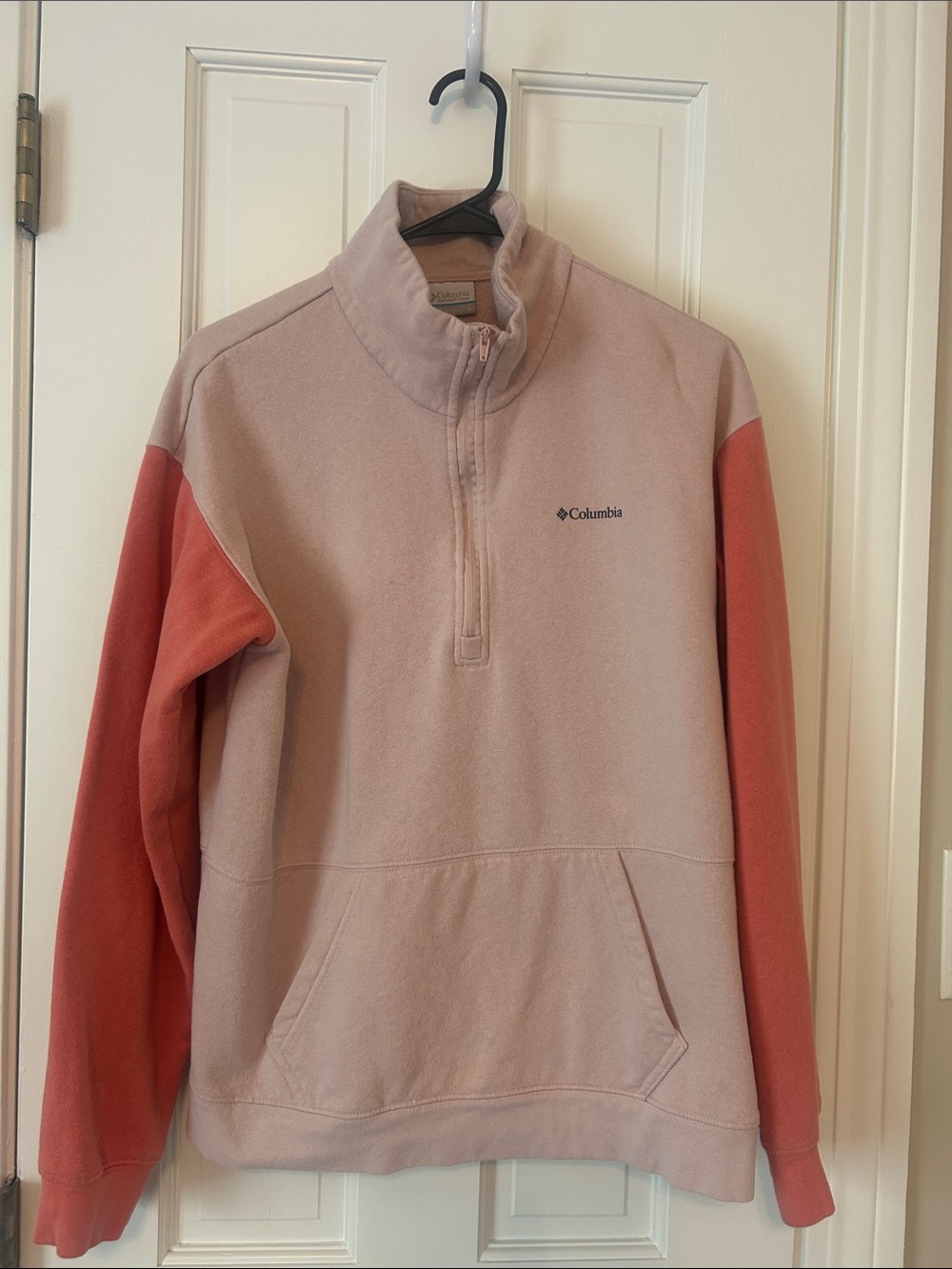 Columbia Pink and Coral Half-Zip Pullover